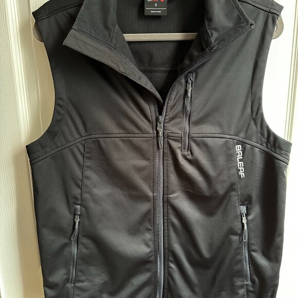 Men's Black Baleaf Full Zip Golf Vest Size Small - Picture 2 of 9